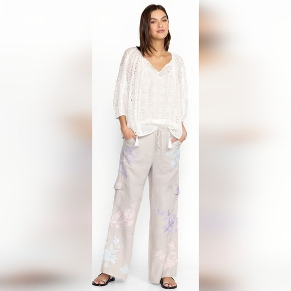 Johnny Was Hazel Drawstring Wide Leg Pant Size S - Picture 2 of 7